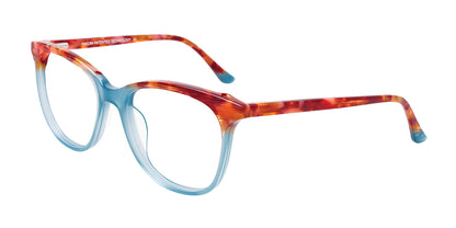 Takumi TK1123 Eyeglasses with Clip-on Sunglasses Blue & Demi Pink