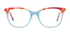 Takumi TK1123 Eyeglasses with Clip-on Sunglasses | Size 53 / Blue & Demi Pink