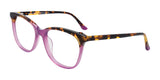 Takumi TK1123 Eyeglasses with Clip-on Sunglasses Purple & Demi Amber