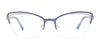 Takumi TK1124 Eyeglasses with Clip-on Sunglasses | Size 52 / Satin Blue & Silver
