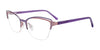 Takumi TK1124 Eyeglasses with Clip-on Sunglasses | Size 52 / Satin Purple & Light Pink