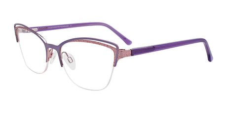 Takumi TK1124 Eyeglasses with Clip-on Sunglasses Satin Purple & Light Pink