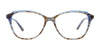 Takumi TK1126 Eyeglasses with Clip-on Sunglasses | Size 53 / Brown Mabrled & Blue