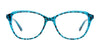 Takumi TK1126 Eyeglasses with Clip-on Sunglasses | Size 53 / Brown Mabrled & Blue