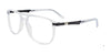 Takumi TK1127 Eyeglasses with Clip-on Sunglasses | Size 53 / Crystal & Shiny Black