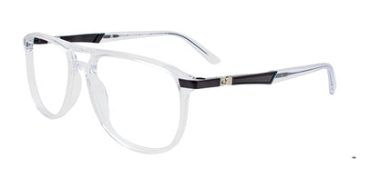 Takumi TK1127 Eyeglasses with Clip-on Sunglasses Crystal & Shiny Black