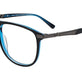 Black & Blue Crystal & Satin Steel
