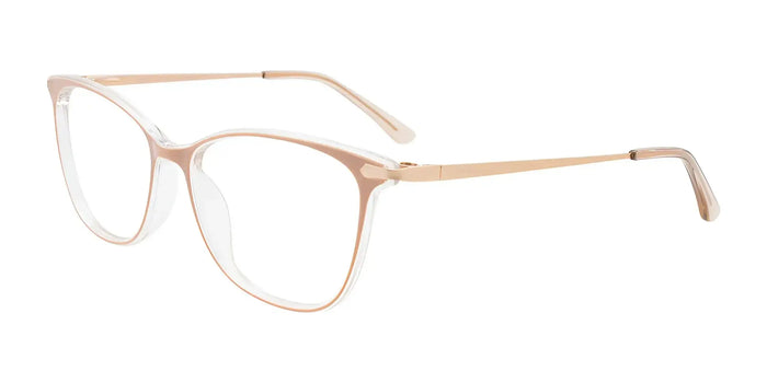 Takumi TK1128 Eyeglasses with Clip-on Sunglasses | Size 51 / Beige & Crystal