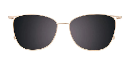 Takumi TK1128 Eyeglasses with Clip-on Sunglasses / Size 51 / Beige & Crystal