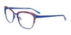 Takumi TK1130 Eyeglasses with Clip-on Sunglasses | Size 53 / Matt Royal Blue & Plum