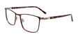 Takumi TK1131 Eyeglasses with Clip-on Sunglasses Matt Dark Brown & Dark Gold