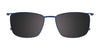Takumi TK1131 Eyeglasses with Clip-on Sunglasses | Size 54 / Matt Black & Steel