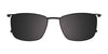 Takumi TK1131 Eyeglasses with Clip-on Sunglasses | Size 54 / Matt Black & Steel