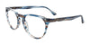 Takumi TK1132 Eyeglasses with Clip-on Sunglasses | Size 53 / Blue & Brown & Crystal Marbled