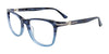 Takumi TK1133 Eyeglasses with Clip-on Sunglasses | Size 53 / Dark Blue Marbled & Crystal Blue
