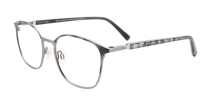 Takumi TK1135 Eyeglasses with Clip-on Sunglasses Demi Grey & Matt Steel