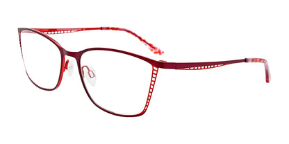 Takumi TK1137 Eyeglasses with Clip-on Sunglasses Matt Pinkish Red & Red