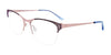Takumi TK1138 Eyeglasses with Clip-on Sunglasses | Size 55 / Blue & Matt Light Pink