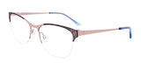 Takumi TK1138 Eyeglasses with Clip-on Sunglasses Blue & Matt Light Pink