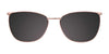 Takumi TK1138 Eyeglasses with Clip-on Sunglasses | Size 55 / Blue & Matt Light Pink