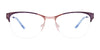 Takumi TK1138 Eyeglasses with Clip-on Sunglasses | Size 55 / Blue & Matt Light Pink