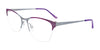 Takumi TK1138 Eyeglasses with Clip-on Sunglasses | Size 55 / Purple & Matt Light Blue