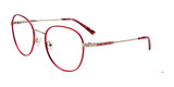 Takumi TK1140 Eyeglasses with Clip-on Sunglasses Satin Red & Shiny Grey