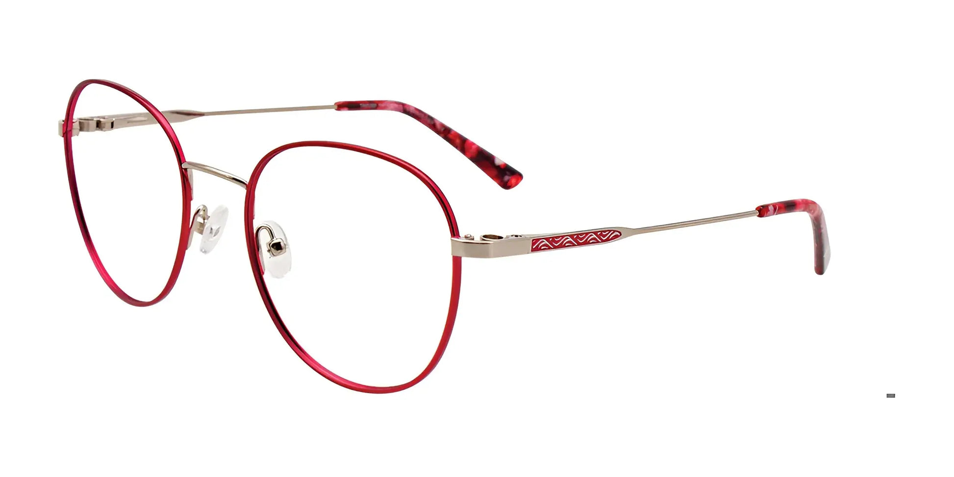 Takumi TK1140 Eyeglasses with Clip-on Sunglasses Satin Red & Shiny Grey