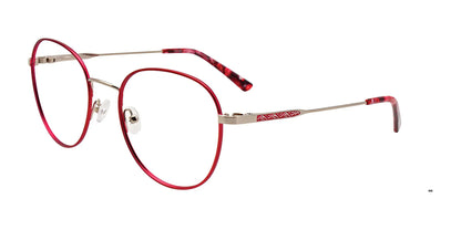 Takumi TK1140 Eyeglasses with Clip-on Sunglasses Satin Red & Shiny Grey