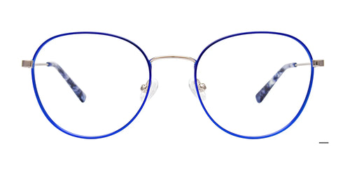 Takumi TK1140 Eyeglasses with Clip-on Sunglasses / Size 53 / Satin Blue & Shiny Grey