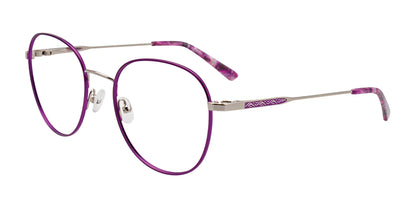Takumi TK1140 Eyeglasses with Clip-on Sunglasses Satin Violet & Shiny Grey