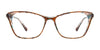 Takumi TK1141 Eyeglasses with Clip-on Sunglasses | Size 52 / Brown & Aqua Marbled