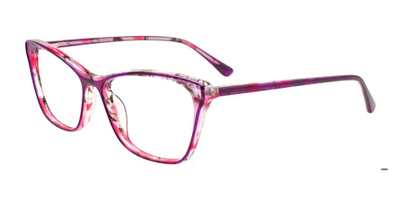 Takumi TK1141 Eyeglasses with Clip-on Sunglasses Purple & Pink Marbled