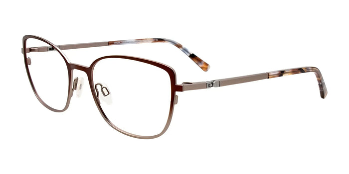 Takumi TK1143 Eyeglasses with Clip-on Sunglasses | Size 51 / Matt Dark Brown & Matt Grey Gradient