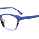 Blue & Marbled Light Blue & Dark Brown