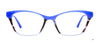 Takumi TK1144 Eyeglasses with Clip-on Sunglasses | Size 53 / Blue & Marbled Light Blue & Dark Brown
