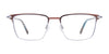 Takumi TK1147 Eyeglasses with Clip-on Sunglasses | Size 51 / Matt Steel & Matt Burgundy