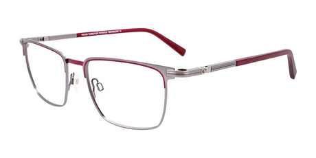 Takumi TK1147 Eyeglasses with Clip-on Sunglasses Matt Steel & Matt Burgundy