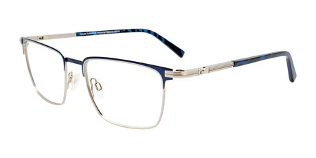 Takumi TK1147 Eyeglasses with Clip-on Sunglasses Matt Navy & Matt Silver