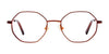 Takumi TK1149 Eyeglasses | Size 45 / Satin Dark Brown & Shiny Orange