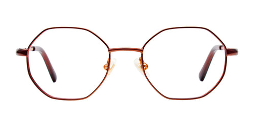 Takumi TK1149 Eyeglasses / Size 45 / Satin Dark Brown & Shiny Orange