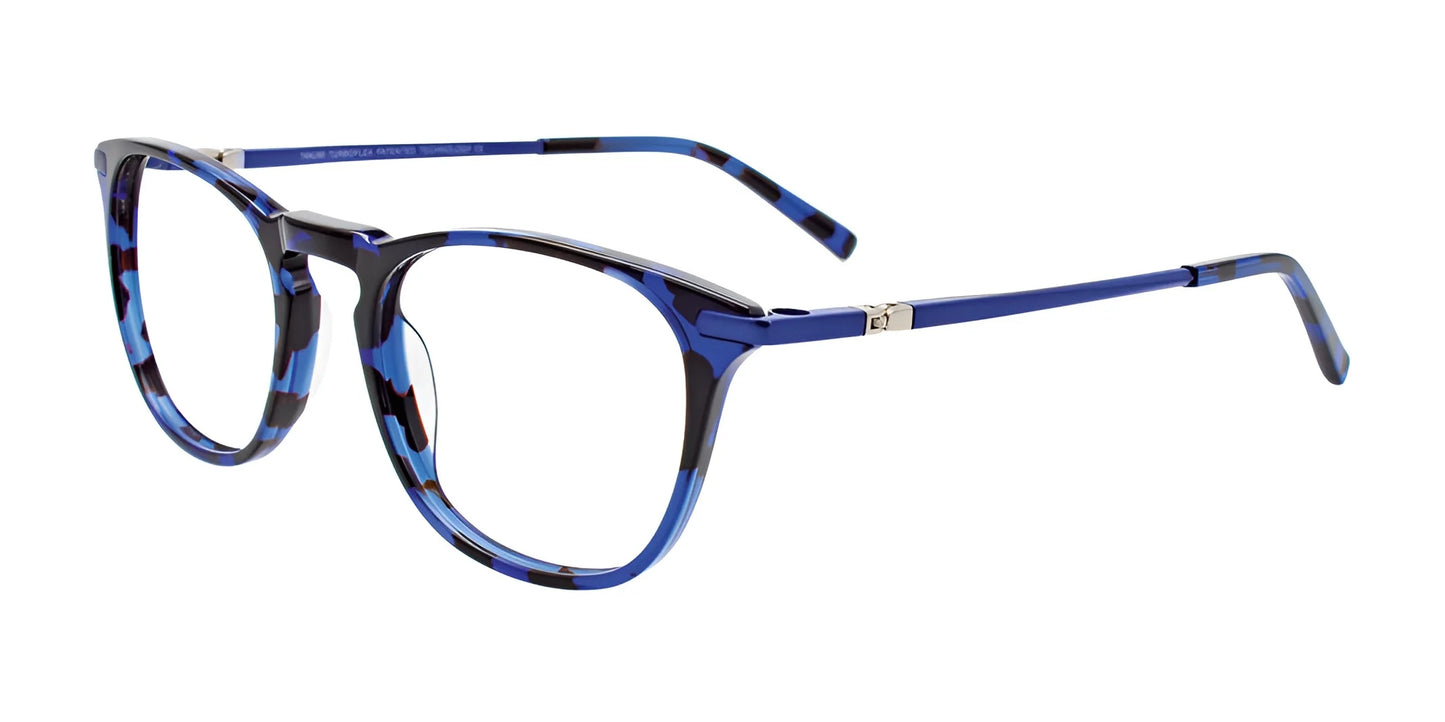 Takumi TK1150 Eyeglasses with Clip-on Sunglasses Demi Blue & Matt Blue