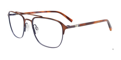 Takumi TK1151 Eyeglasses with Clip-on Sunglasses Demi Brown & Grey