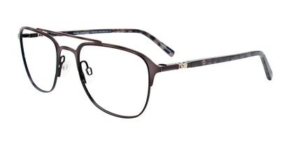 Takumi TK1151 Eyeglasses with Clip-on Sunglasses Demi Black & Black