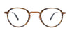 Takumi TK1153 Eyeglasses with Clip-on Sunglasses | Size 44 / Blue Marbled & Satin Steel