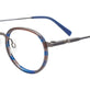 Blue Marbled & Satin Steel