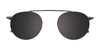 Takumi TK1153 Eyeglasses with Clip-on Sunglasses | Size 44 / Blue Marbled & Satin Steel