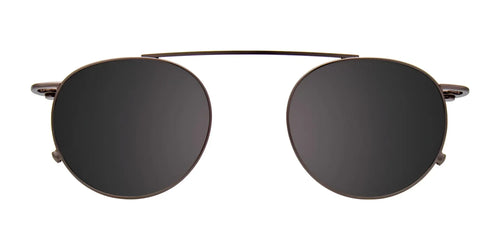 Takumi TK1153 Eyeglasses with Clip-on Sunglasses / Size 44 / Blue Marbled & Satin Steel