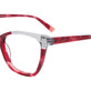 Red & Pink Marbled & Crystal Grey