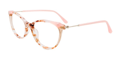 Takumi TK1155 Eyeglasses with Clip-on Sunglasses Brown & White Marbled & Light Pink & Brown Crystal